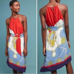 Anthropologie Maeve scarf dress Nautical